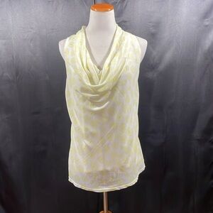 Ann Taylor Yellow and White Blouse